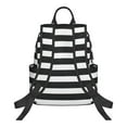 thumbnail image 2 of Naloa Black And White Stripes Print Lightweight DayBackpack Suitable for school, work, shopping, travel, etc., 2 of 5