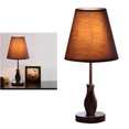 thumbnail image 4 of 1pc Wood Cloth Art Desk Lamp Style Desktop Lamp Table Lamp Creative Desk Lamp for Home with US Plug (Brown without Bulb), 4 of 5