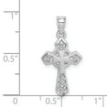 thumbnail image 4 of 14K White Gold Plated Polished Cross Pendant, 4 of 7