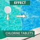 thumbnail image 3 of Pastillas de cloro multifuncionales, aptas para piscinas, jacuzzis, spas, mesas de limpieza de piscinas, clarificadores de agua, productos químicos para piscinas, 300 unidades, dosificador, 3 of 5