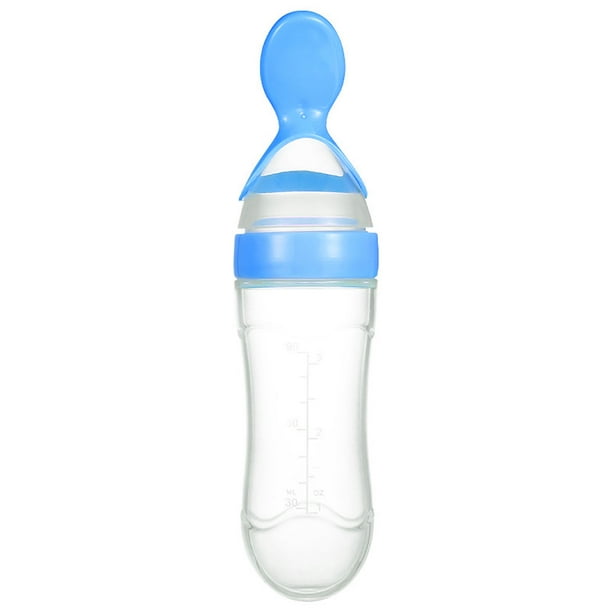 Cuchara de Botella de Alimentación, Botella de Alimentación para Bebés para Bebés de Fondo Redondo Sin Bpa para Leche para Leche