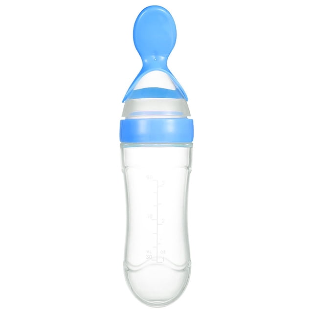 Botella de Alimentación para Bebés, Silicona de Botella de Alimentación PP Elástica de Fondo Redondo para Leche