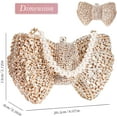 thumbnail image 5 of StyleSack Handmade Rhinestone Bow Clutch - Pearl Chain Evening Purse for Women Wedding Party, 5 of 5