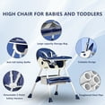 thumbnail image 2 of KFeng 4-in-1 Foldable Baby High Chair,Combines Play and Dining,Adjustable Dual Layer Tray and Backrest,Blue, 2 of 9
