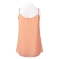 thumbnail image 3 of SSOULM INCH & FIT Women's Sleeveless Pleated Chiffon Layered Cami Tank Top Blouse with Plus Size Made in USA, 3 of 4