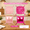 A01 - Hot Pink and Pink-48PCS, variant on 25beige And White Square Foil Balloons Walldrop