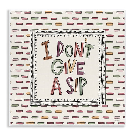 Stupell Industries Eclectic Wine Sip Sentiment Wall Plaque Art, 12 x 12, by Anne Tavoletti