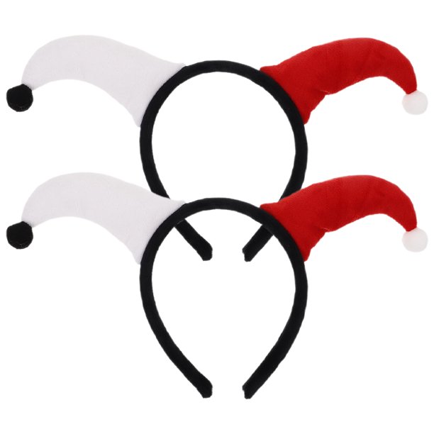 Juego de 2 diademas de payaso para Halloween, divertidas diademas de payaso para fiesta con elementos de payaso para Halloween, conjunto de diademas para fiesta de Halloween