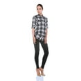 thumbnail image 6 of Matchstick Women Long Sleeve Flannel Plaid Checked Shirt (XS-XXL), 6 of 8