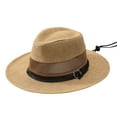 thumbnail image 2 of Harpily Womens Sun Hats Unisex Straw Woven Top Breathable Thin with Mesh Hollow Sun Protection Hat Casual Vacation Outdoors, 2 of 4