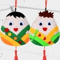 thumbnail image 2 of 1 Juego de Kit para manualidades para niños, superficie lisa portátil decorativa, colgante para Festival Chino, Kit de Material de tela artesanal para jardín de infantes, 2 of 5