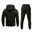 thumbnail image 4 of Men Full Zip Hoodie Tracksuit Set Soft Thick Fleece Sweatsuit Matching Jogger Outfit 2026 Fall Winter Relaxed Set Black XL, 4 of 5
