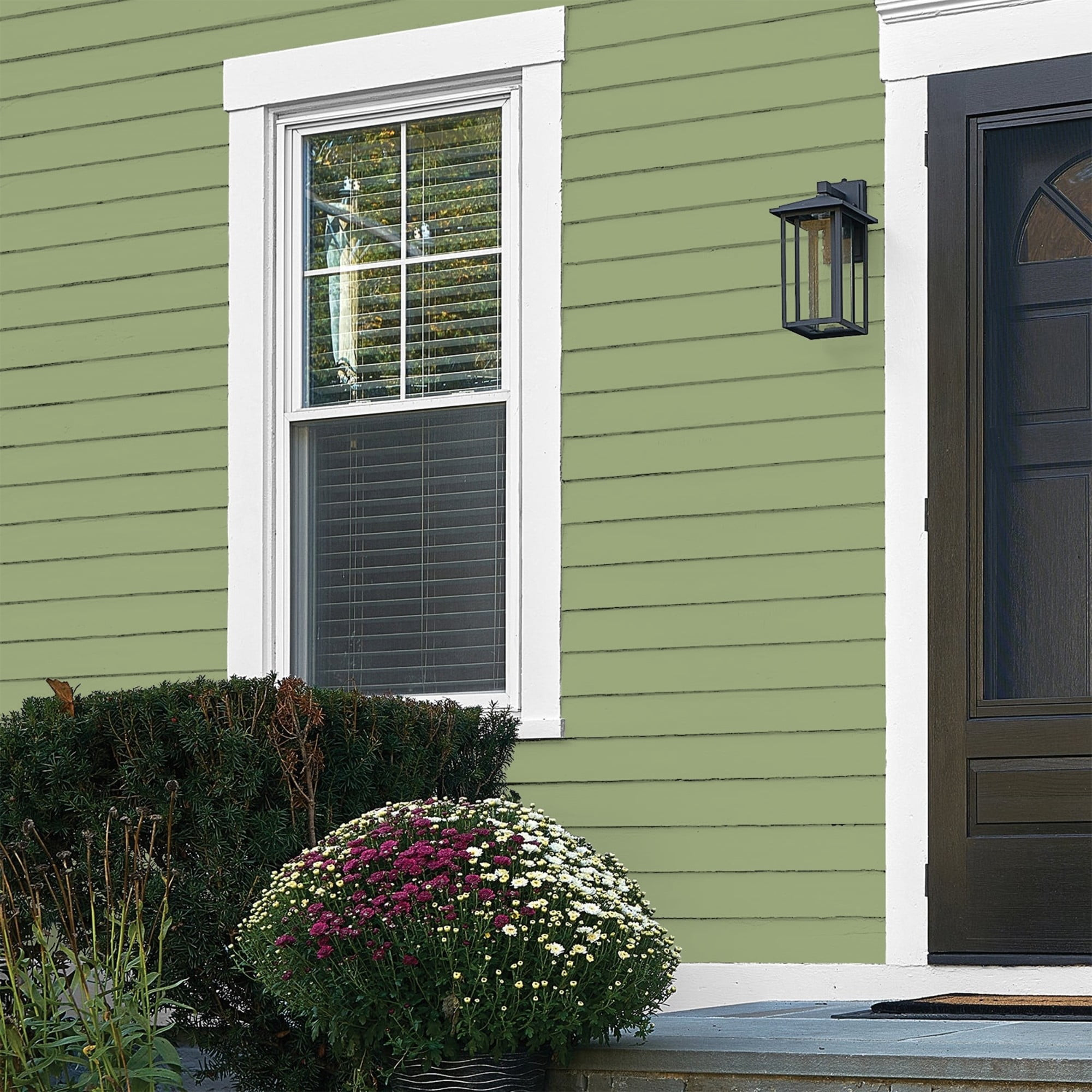 Glidden One Coat Guacamole / Green Flat Exterior Paint with Primer, 5 Gallon