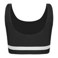thumbnail image 4 of JanJean Kids Girls Athletic Sports Vest Top Soft Crop Cami Sleeveless Shirt Bra Tops Gymnastics Black 12, 4 of 6