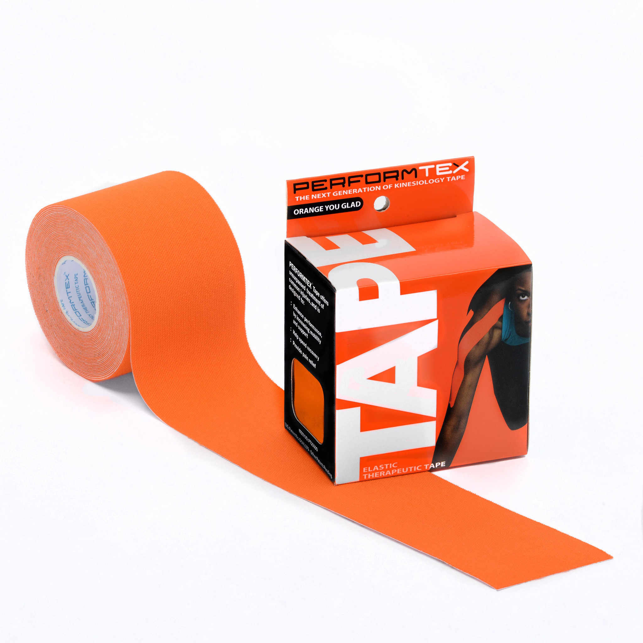 PerformTex Original Cotton Kinesiology Tape Orange You Glad / 5 Meter