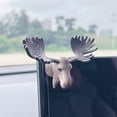 thumbnail image 4 of OIUR PVC Animal Head Figurine Refrigerator Decoration Mini Antelope Elk Mammoth Zebra Deer Wolf Tiger Head Statue Wall Sculpture Ornament, 4 of 7
