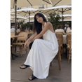 thumbnail image 3 of White Womens Backless Maxi Dress, Sleeveless Loose Flowy Summer Dress With Deep V-Neck, 3 of 4