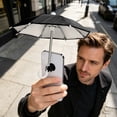 thumbnail image 4 of Black Suction Cup Phone Sun Shade Umbrella, UV Block & Anti-Glare Waterproof Cover, Adjustable Angle Phone Shield for Outdoor Live Streaming, Selfies & Video Calls, 4 of 6