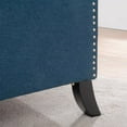thumbnail image 7 of 27" Wide Manual Wingback Recliner Chair, Vintage Accent Chair, Recliner Chair with Nailhead Trim and Birch Legs, Tufted Single Sofa Chair, for Home, Living Room, Office, Bedroom, Blue, 7 of 7
