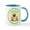 White/Blue Inside, variant on CafePress - Easter Bunny Pug 2 Mug - 11 oz Ceramic Mug - Novelty Coffee Tea Cup