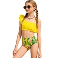 thumbnail image 7 of Yindaity Girls Swimsuit 2 Piece Girls Swimsuits Bikini Set,Two Piece Swimsuit Cross Bathing Suit Girls' Swimwear(Yellow,8-9 Years), 7 of 7