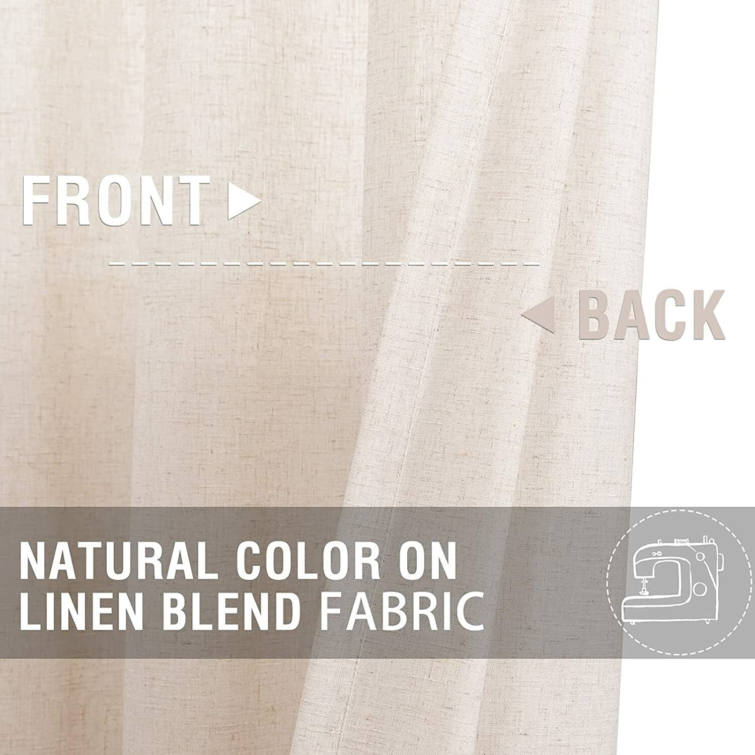 Linen Textured Short Curtains Kitchen Tiers Solid Color Cafe Drapes Rod Pocket