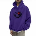 thumbnail image 2 of Aobny Lightweight Mens Sweatshirts Hoodies Purple Graphic Tops Hooded Pullover Anime Y2k Hoodie,L, 2 of 5