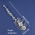 thumbnail image 5 of Nvzi Horquillas para el pelo de boda con flores para novias, peinetas con perlas de cristal, pinzas para el pelo, accesorios para el pelo de boda dorados, joyas plateadas, 5 of 5