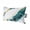 Aque, variant on Marble Turquoise Outdoor Pillows for Chaise Lounge Chair Waterproof Lumbar Pillows with Insert&Strap Beach Headrest Pillow Gold Foil Ceramic Style Crack Scratch Pillow for Patio Pool 11"x16"