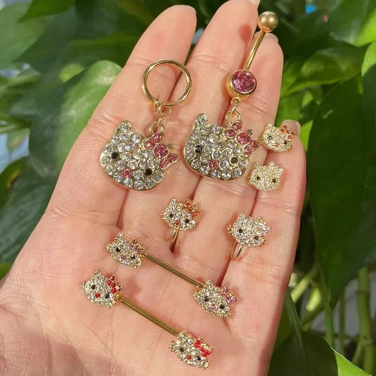 Cat belly button piercing hot sale