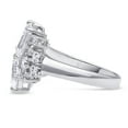 thumbnail image 3 of BERRICLE Sterling Silver Cluster Cubic Zirconia CZ Statement Fashion Ring for Women, Rhodium Plated Size 7, 3 of 5