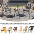 thumbnail image 6 of Eurhowing Waterproof Patio Rocking Chair Cushions 1-Piece, 3" Thick Outdoor Chair Cushion with Ties, Non-Slip Seat Pad for Garden Lawn Furniture, 1Pack, Gray Leaves, 6 of 10