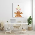 thumbnail image 2 of Stupell Industries Farm Animals Stacked Cute Illustration Cow Hen Pig Canvas Wall Art, 36 x 48, Design by White Ladder, 2 of 7