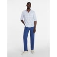thumbnail image 2 of George Men's and Big Men's Linen Blend Button Up Shirt with Long Sleeves, Sizes S-5XL, 2 of 5