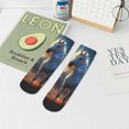 thumbnail image 7 of Pofeuu Starry Light White Horse Print 30cm Socks, Adult Running Hiking Socks for Youth and Adult, 7 of 7