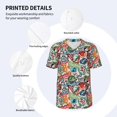 thumbnail image 3 of Rateoe Cute Nautical Pattern Men’s Baseball Short Sleeve Polo Shirt, Midweight Men's Shirt Golf Shirt Polo Shirts Quick Dry Short-XX-Large, 3 of 7