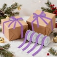thumbnail image 7 of 5 Rolls Christmas Ribbon 1.5 inch Wide Decorative Ribbon for Gift Wrapping and Holiday Decorations Purple Hearts and Flowers, 7 of 7