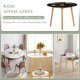 thumbnail image 3 of El padrino-theme Fitted Round Tablecloths Elastic Edged Table Covers Waterproof Table Cloth for Kitchen Holiday Party Tables Decor 150cm, 3 of 6