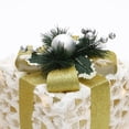 thumbnail image 3 of LuxenHome 3-Pc Lighted Snowflake Gift Box Set with Gold Ribbon, White Fabric Outdoor Holiday Decor, 3 of 10