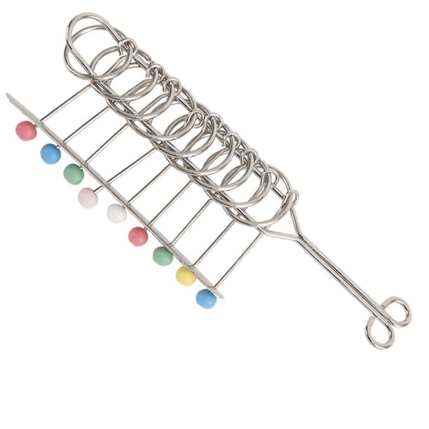 Rompecabezas de metal con cuentas coloridas de 9 eslabones