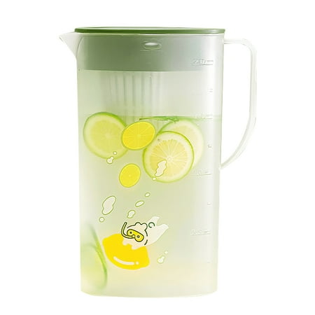 

Sukalun 2.0 Liter PP Pitcher with Lid | Easy Clean Water Carafe | Hot/Cold Lemonade Juice Pitcher with Handle Pitcher for Cold Brew Iced Tea Juice