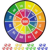 WYZCTTD 29" Large Dart Board for Kids with 20 Velcro Sticky Balls, Indoor & Outdoor Sport Fun Party