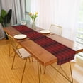 thumbnail image 4 of GZHJMY Red Black Plaid Table Runner Machine Washable Polyester Table Runner Rectangle Reversible Dresser Scarves Table Decor 13 x 90 Inch, 4 of 7