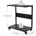 thumbnail image 6 of Computer Tower Stand, Iron PC Stand 2-Tier CPU Stand with Locking Caster Wheels Suitable for Most PC (Black, L), 6 of 6