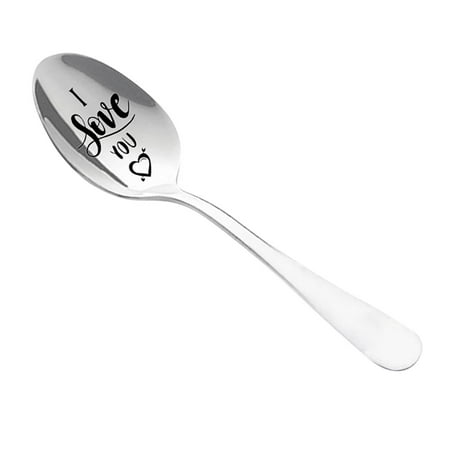 

Nomeni Kitchen Supplies Engraved Spoon Present for Husband Madam Family and Friends Tableware Spoons B