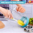 thumbnail image 6 of 68oz Glass Pitcher with Lid, 2 Liter Water Carafe with Silicone Base and Precise Scale Line, Ice Tea Pitcher for Fridge, Anti-Slip Glass Jug for Sun Tea Juice Coffee Milk Beverage (Gray), 6 of 6