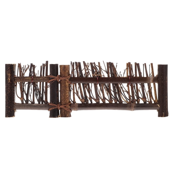 LABSERRON 1Pc Bamboo Screen Brown Decorative Fence for Tea Ceremony Bonsai and Micro Landscape Decor