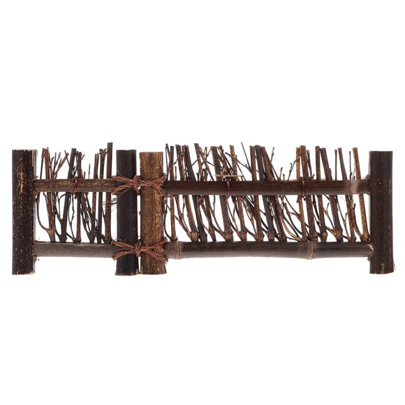 Miangastore Bamboo Fence Small Screen Decor Micro Landscaping Decor 1Set 8.9X2.7X0.6In