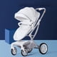 thumbnail image 5 of Baby Stroller 2in1/3 In 1,Luxury Baby Carriage with Car Seat,Eggshell Newborn Baby Stroller Leather Baby Carriage High Landscape ShopWise Round, 5 of 14