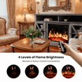 thumbnail image 5 of Electric Fireplace TV Stand for 75 inch TVs Farmhouse TV Console with 23″ Fireplace, Gray, 5 of 9